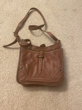 Frye Cognac Leather Crossbody Bag